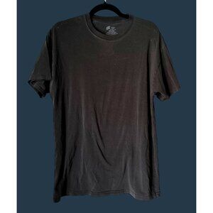 Hanes Black Short Sleeve Crewneck T-Shirt M 90% Cotton 10% Polyester
